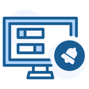 Send text notifications as popup alerts to everyone.