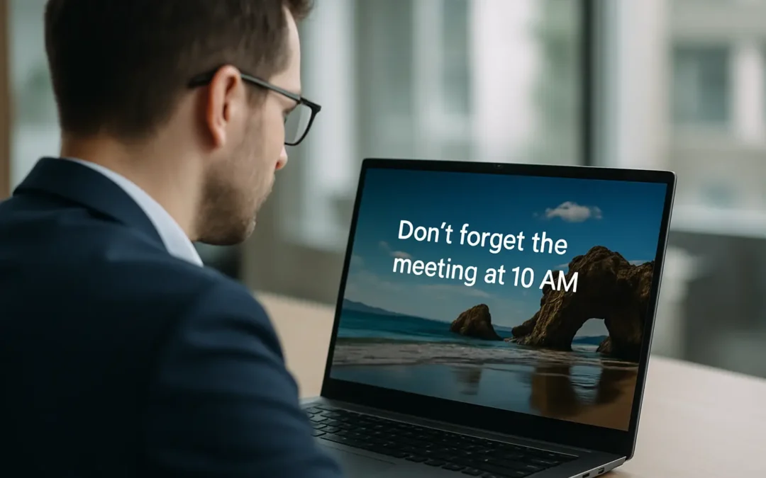 Windows Lock Screen Messaging That Employees See