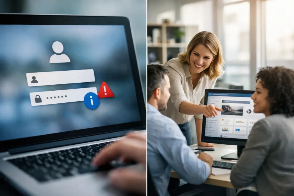 Login Screen Notices vs Intranet