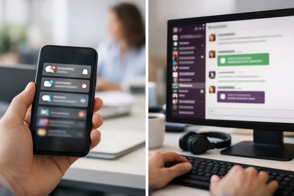 Push Notifications vs Slack at Work